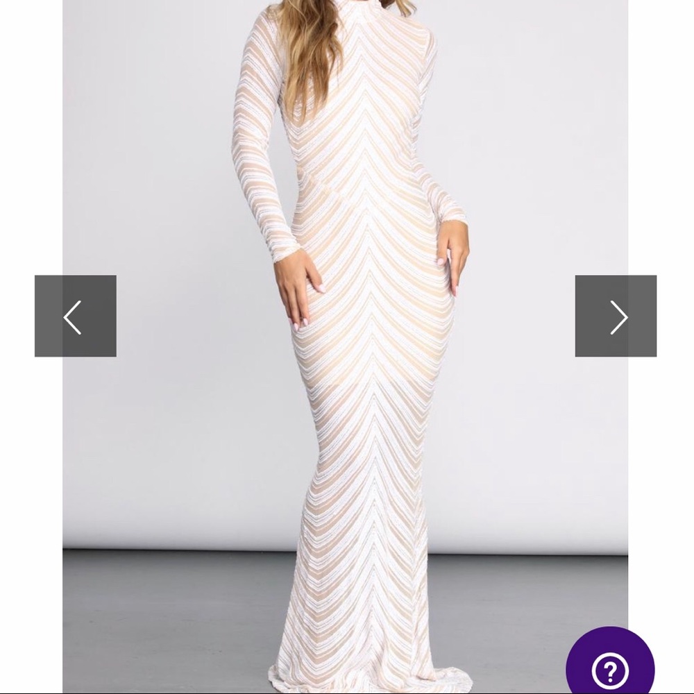 Madeline Sequin Mesh Formal Dress - Picture 4 of 9